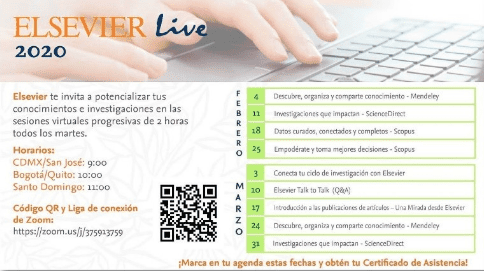 Sesiones virtuales de Elsevier