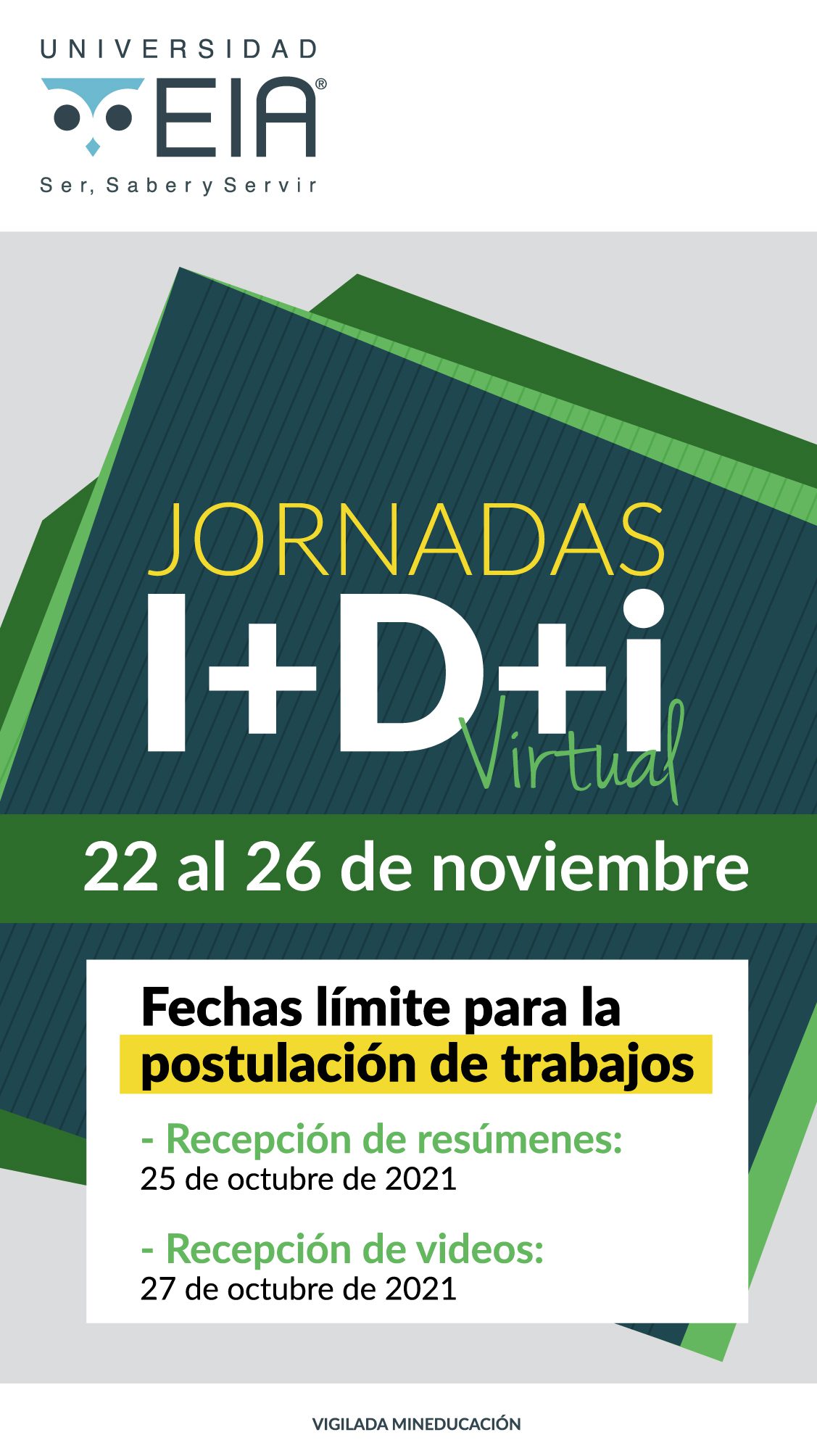 Jornadas de I+D+i, del 22 al 26 de noviembre de 2021