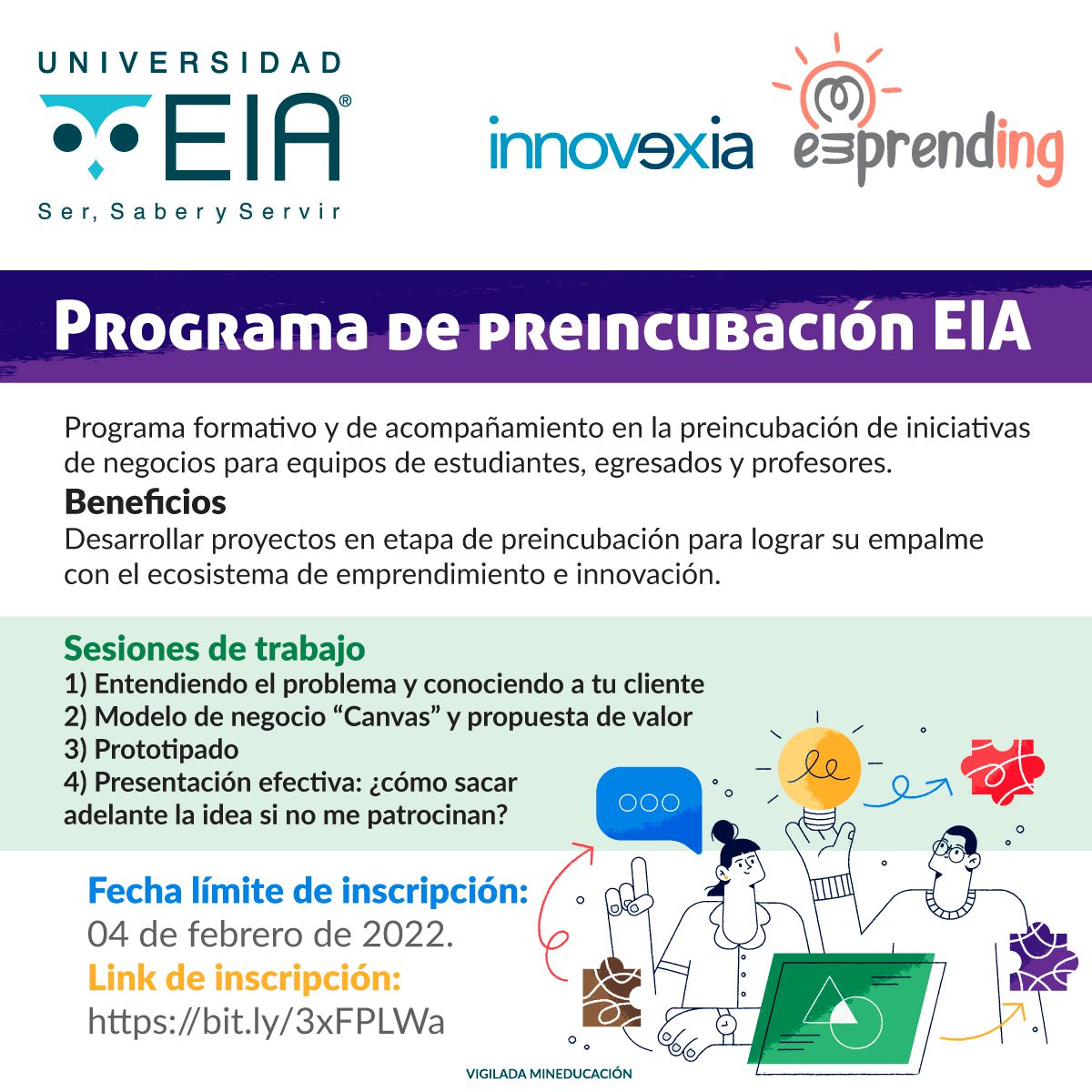 Programa de preincubación de emprendimientos EIA